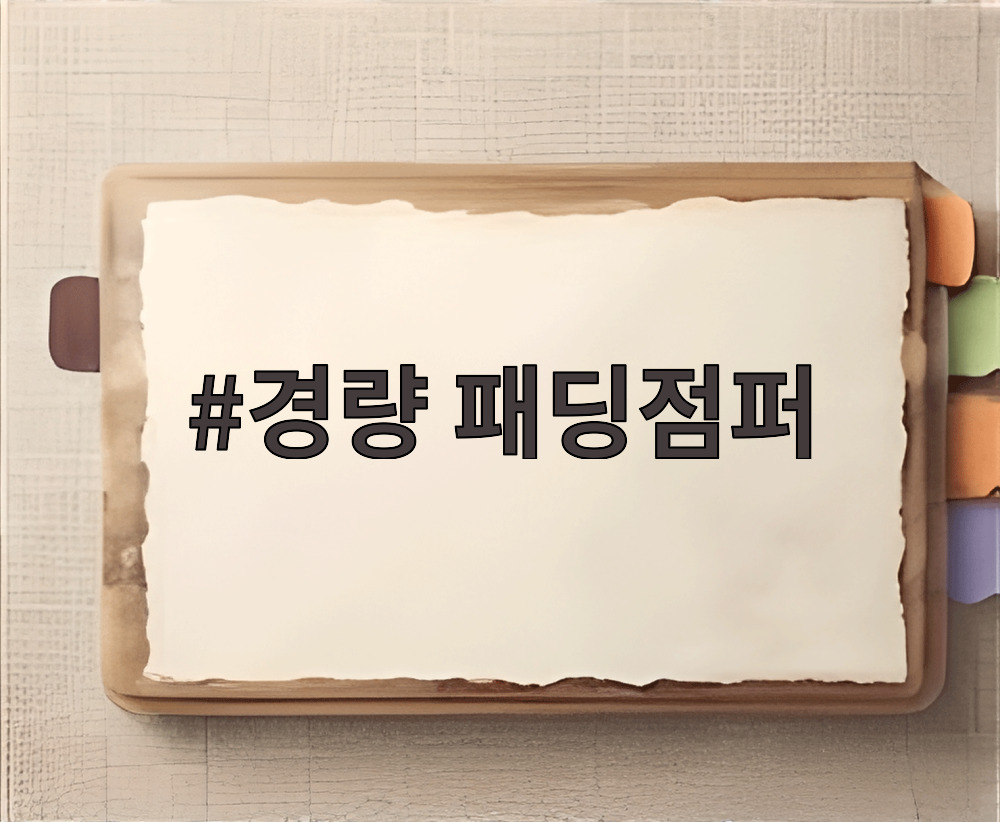 경량 패딩점퍼