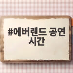 에버랜드 공연 시간