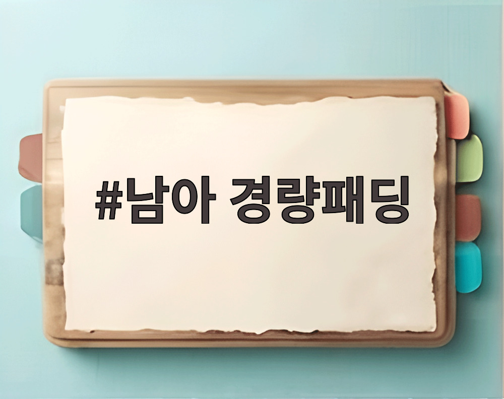 남아 경량패딩