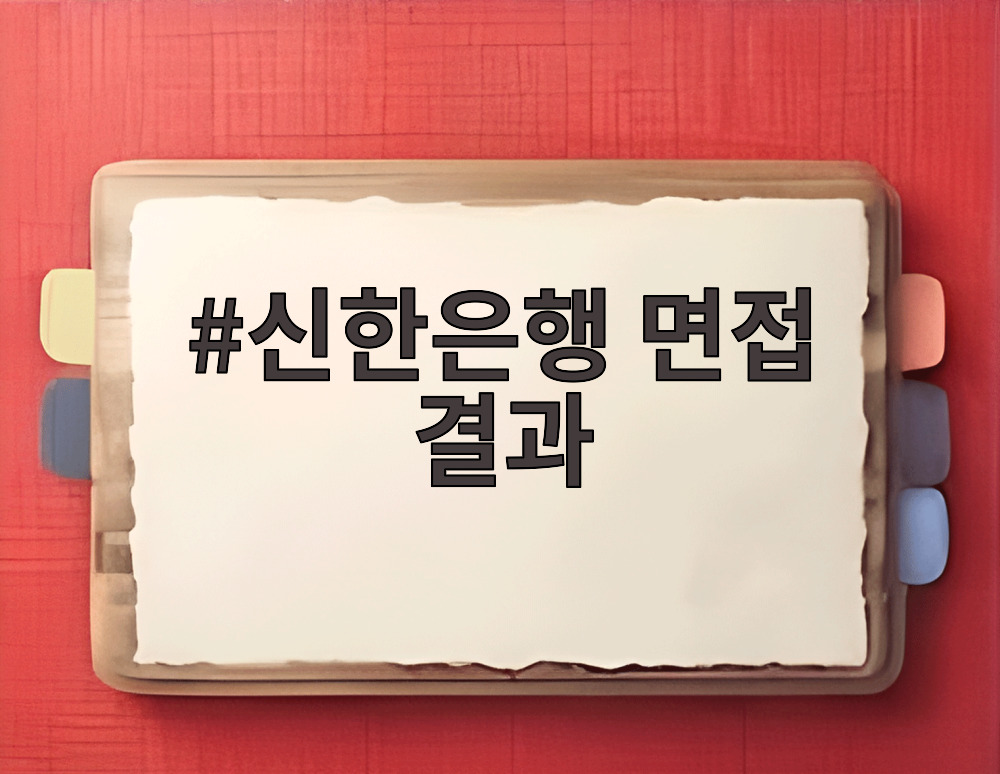 신한은행 면접 결과