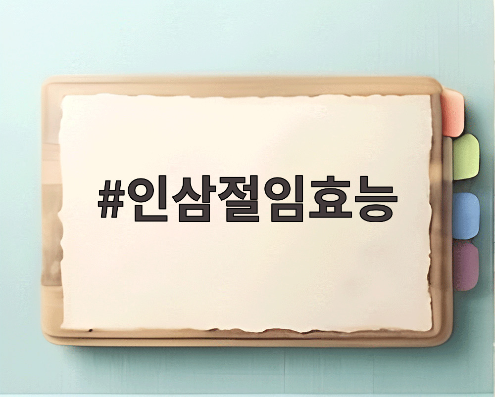 인삼절임효능
