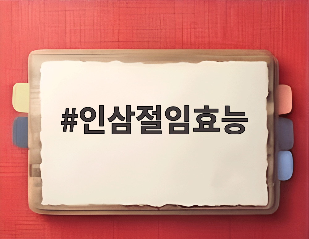 인삼절임효능