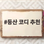 등산 코디 추천
