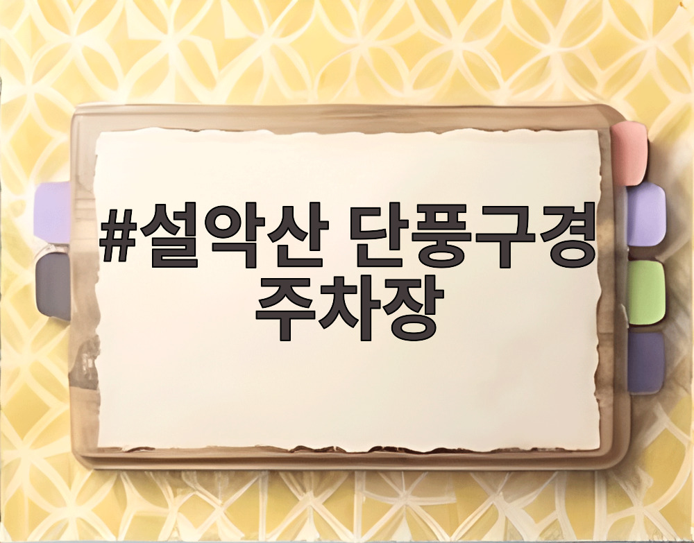 설악산 단풍구경 주차장