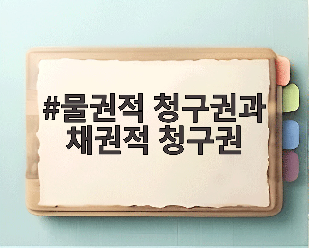 물권적 청구권과 채권적 청구권