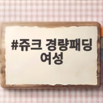 쥬크 경량패딩 여성