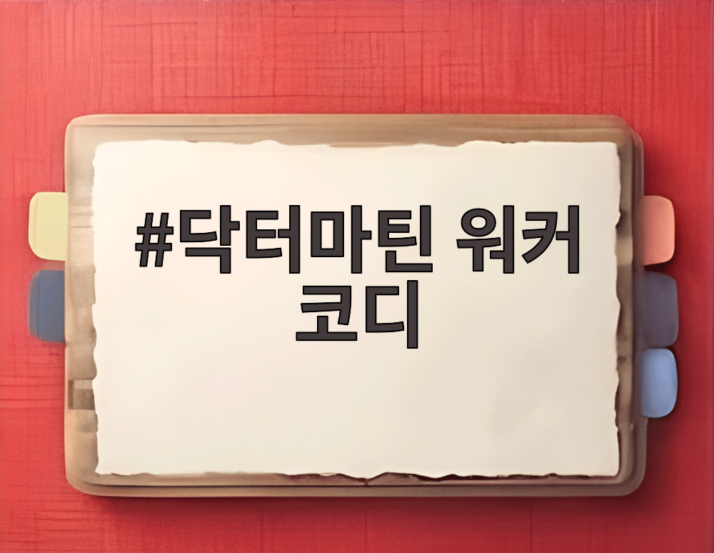 닥터마틴 워커 코디