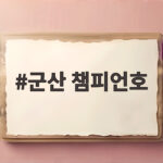 군산 챔피언호