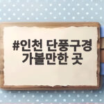 인천 단풍구경 가볼만한 곳 베스트 코스와 실제 방문 후기 인천 단풍구경 가볼만한 곳