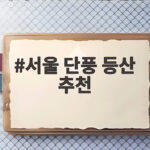 서울 단풍 등산 추천
