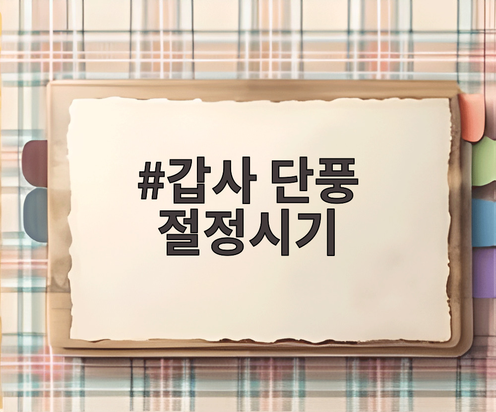 갑사 단풍 절정시기