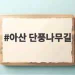 아산 단풍나무길