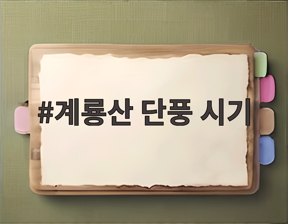 계룡산 단풍 시기