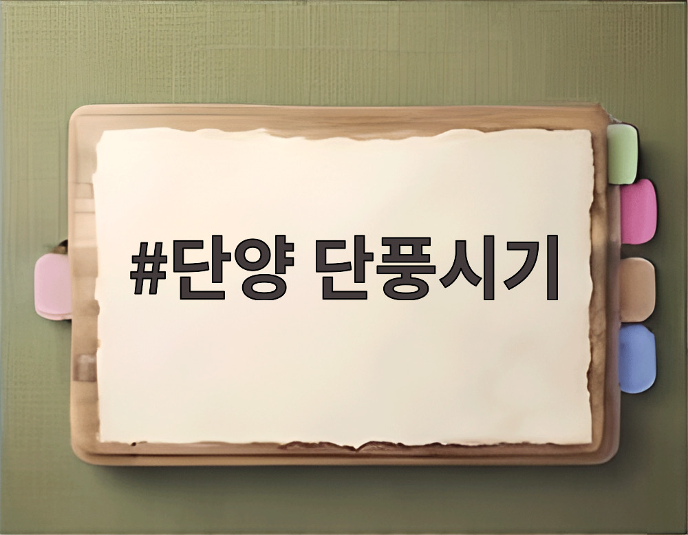 단양 단풍시기