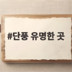 단풍 유명한 곳