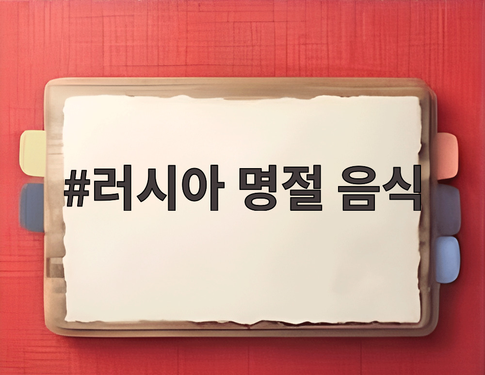 러시아 명절 음식