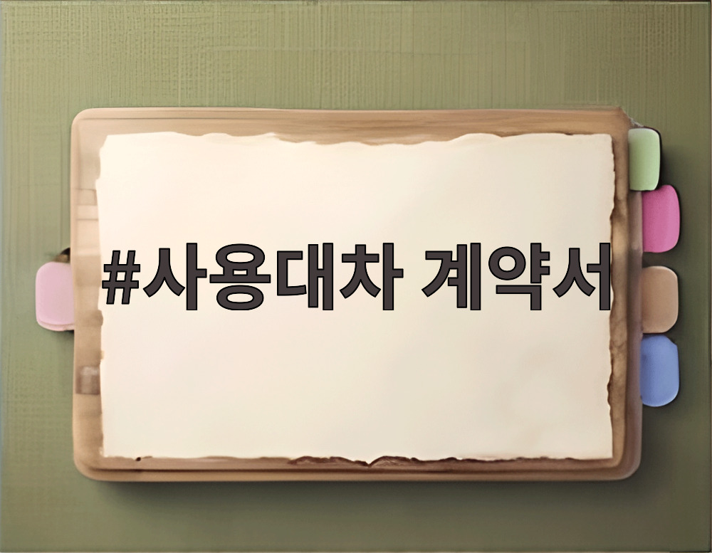 사용대차 계약서