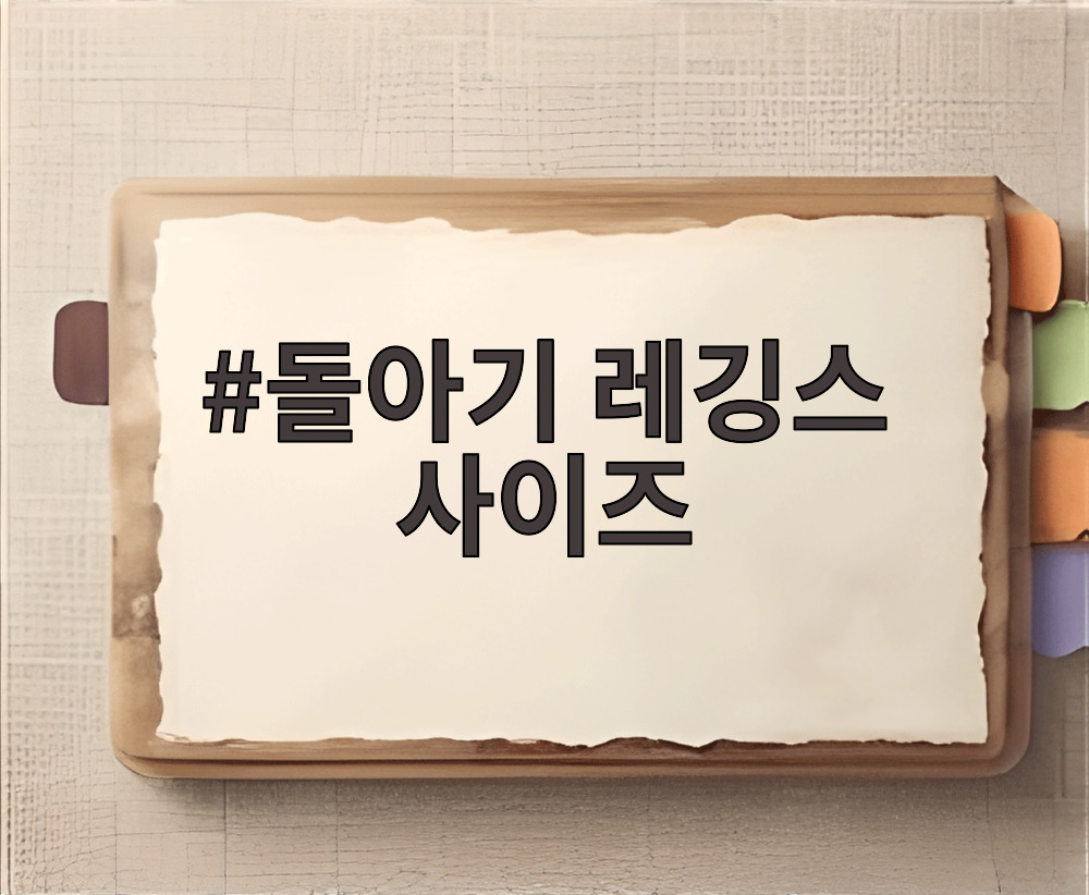 돌아기 레깅스 사이즈