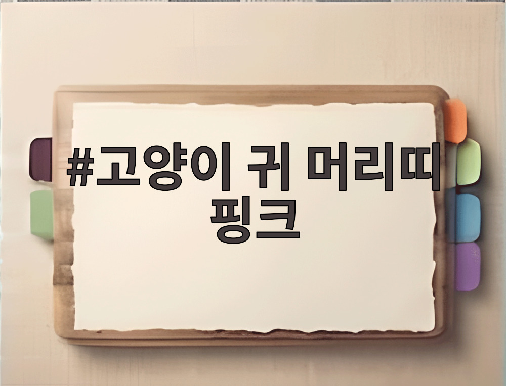 고양이 귀 머리띠 핑크