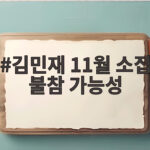 김민재 11월 소집 불참 가능성