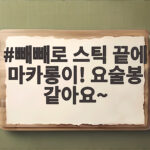 빼빼로 스틱 끝에 마카롱이! 요술봉 같아요~