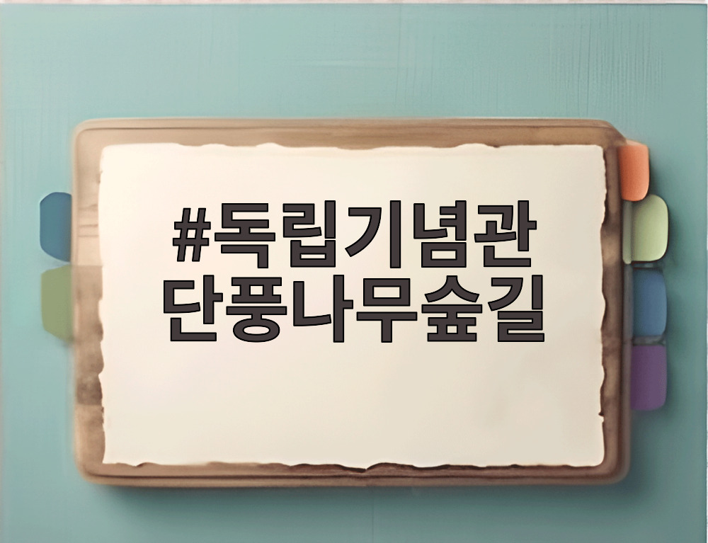 독립기념관 단풍나무숲길
