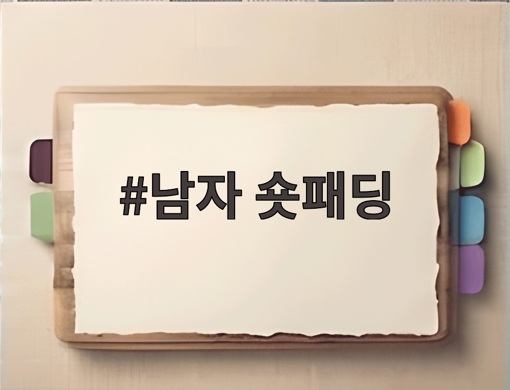 남자 숏패딩