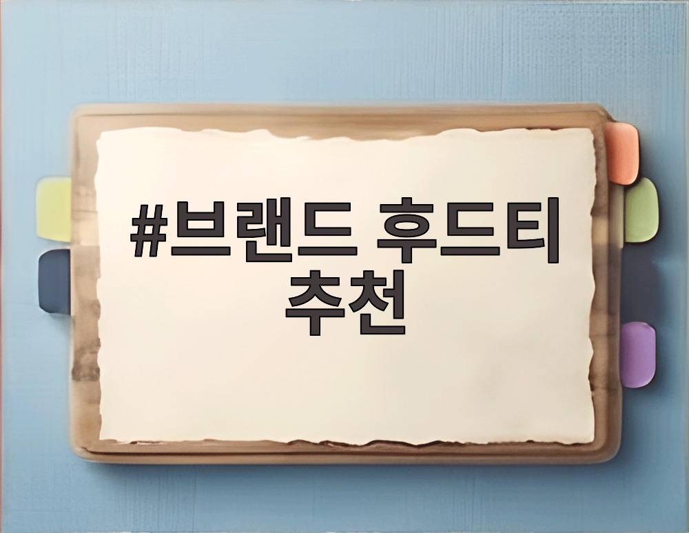 브랜드 후드티 추천