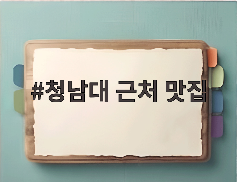 청남대 근처 맛집